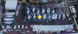 Aerial view of Lawries Boatyard